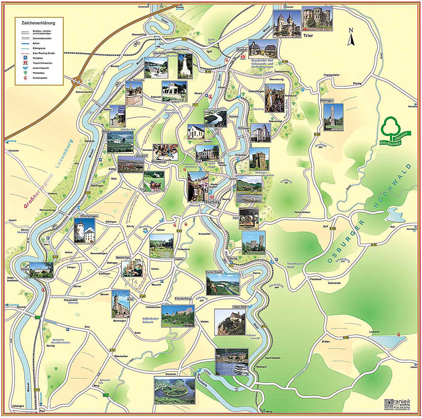 Saar-Obermosel Gebietskarte