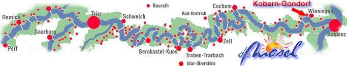 Karte Mosel und Kobern-Gondorf