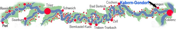 Moselkarte Kobern-Gondorf Untermosel