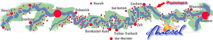 Karte Mosel mit Pommern